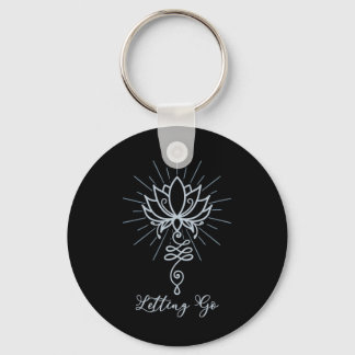 Porte-clés Unalome Symbol Lotus Flower Letting Go 
