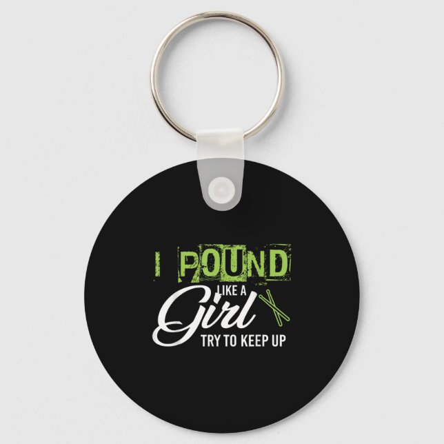 Porte-clés Und Like A Girl Try To Keep Up Workout  (Recto)