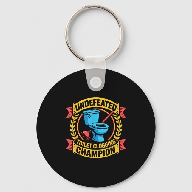 Porte-clés Undefeated Toilet Clogging Chamon Quirky Bathroom  (Recto)
