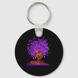 Porte-clés Une Africaine Noire Afro Violet Ribbon Overdose Aw