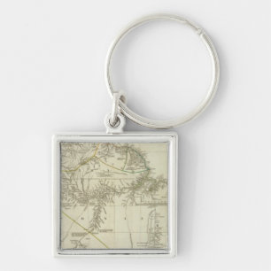 Porte-clés Une carte de l'Amérique du Sud, section nord