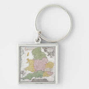 Porte-clés Une carte de l'Angleterre   1760