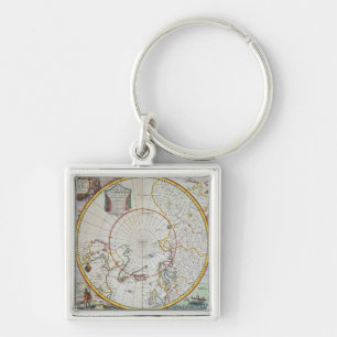 Porte-clés Une carte du Pôle Nord