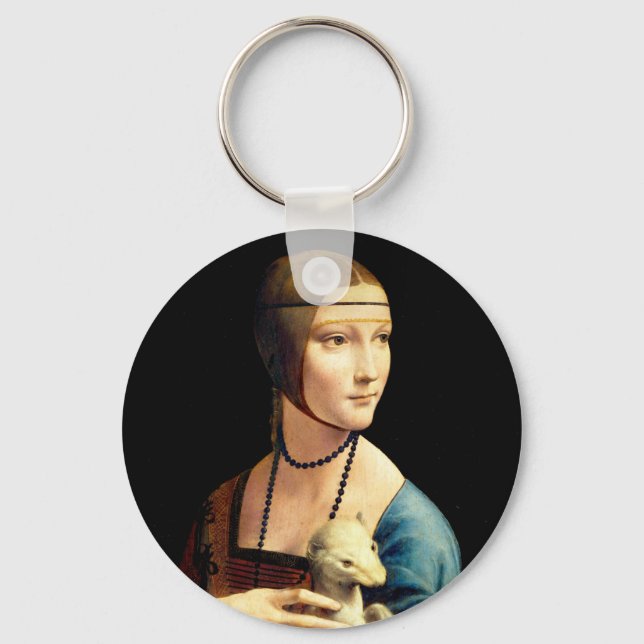 Porte-clés Une dame avec une mine par Leonardo Da Vinci (Recto)