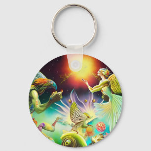 Porte-clés Une époque de peinture à l'huile repensée