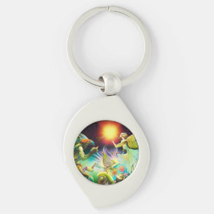 Porte-clés Une époque de peinture à l'huile repensée