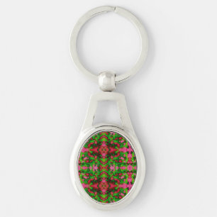 Porte-clés Une étude en rose et vert