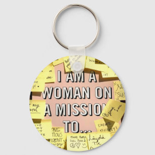 Porte-clés Une femme en mission, motivation