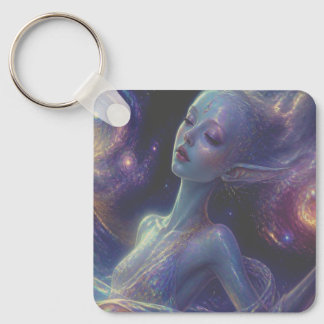 Porte-clés Une fille extraterrestre/aliène va dormir