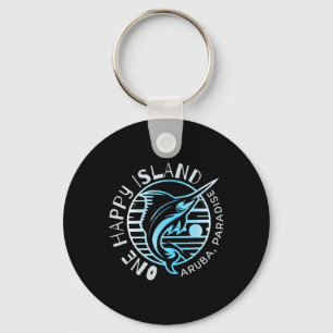 Porte-clés Une île heureuse Aru T-shirt Voile Poisson Pêche T