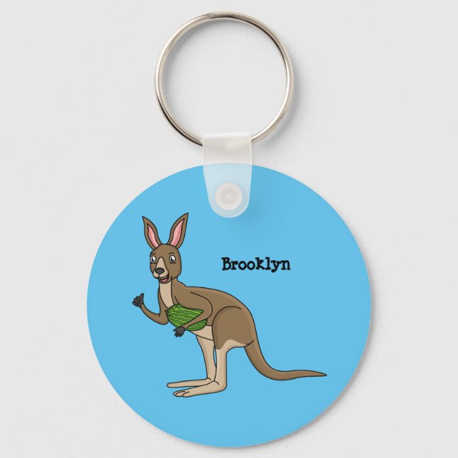 Porte-clés Une jolie illustration de kangourou australien (Recto)