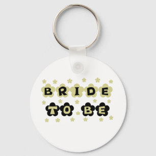 Porte-clés Une mariée de fleurs vertes et noires