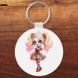 Porte-clés Une mignonne fille Halloween collection de design 
