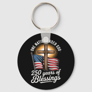 Porte-clés Une nation sous Dieu 250 ans 250e anniversaire