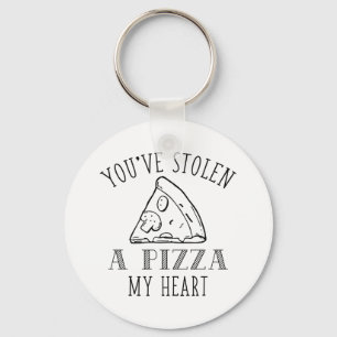 Porte-clés Une pizza Mon Coeur