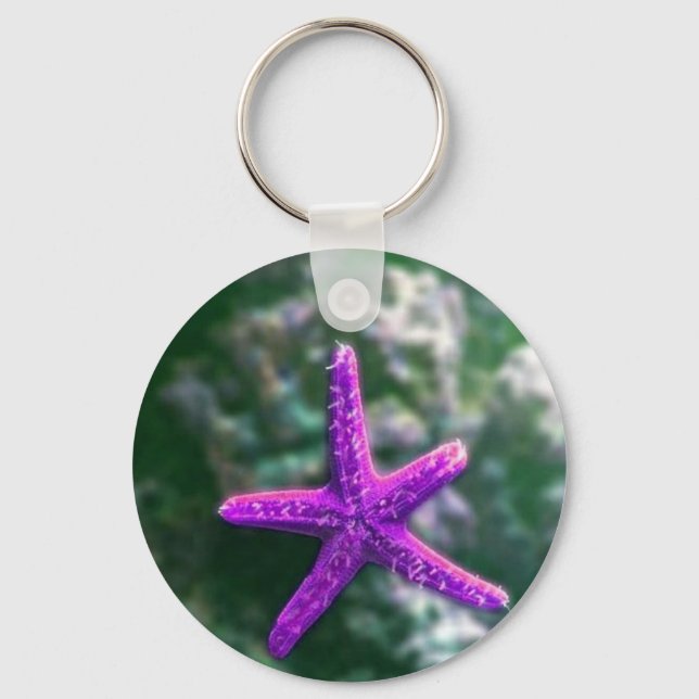 Porte-clés Une Plage Rocky Starfish violette (Recto)