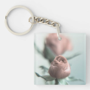 Porte-clés Une rose rose rose pour votre amour...