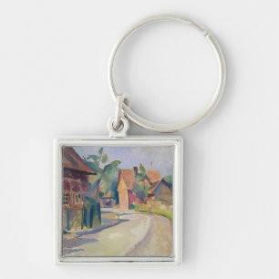 Porte-clés Une rue de village