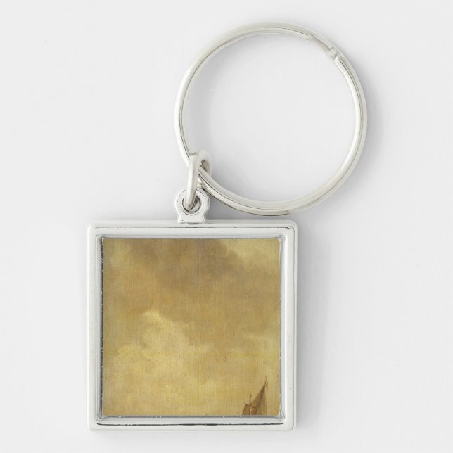 Porte-clés Une scène de rivière, avec des pêcheurs étendant (Devant)