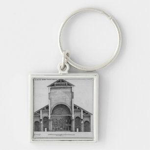 Porte-clés Une section transversale de la vieille église de