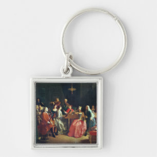 Porte-clés Une soirée musicale (huile sur la toile)