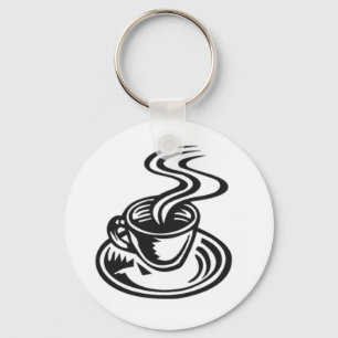 Porte-clés Une tasse de café est la clé