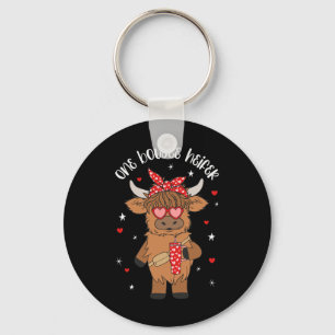 Porte-clés Une vache boujee tumbler joyeuse Saint-Valentin