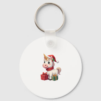 Porte-clés Unicorn Xmas Decoration Santa Unicorn Christmas T-