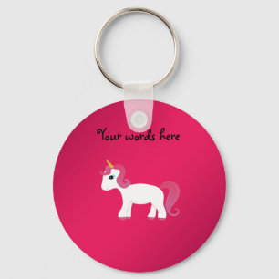 Porte-clés Unicorne à cheveux rose