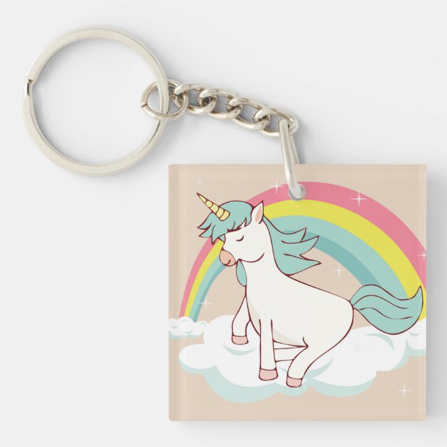 Porte-clés Unicorne adorable (Devant)