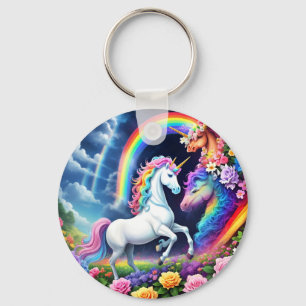 Porte-clés Unicorne arc-en-ciel une