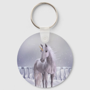 Porte-clés Unicorne dans la neige