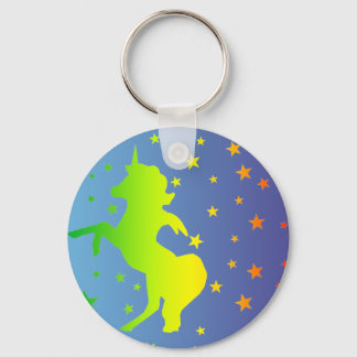Porte-clés " Unicorne et étoiles "