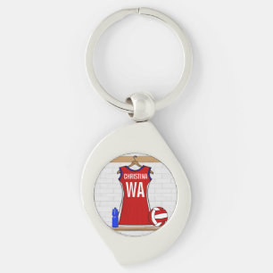 Porte-clés Uniforme personnalisé de net-ball