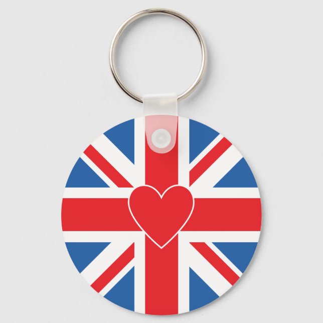 Porte-clés Union Drapeau/Jack Design & Coeur (Recto)