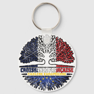 Porte-clés Union européenne Europe France France Arbre Racine