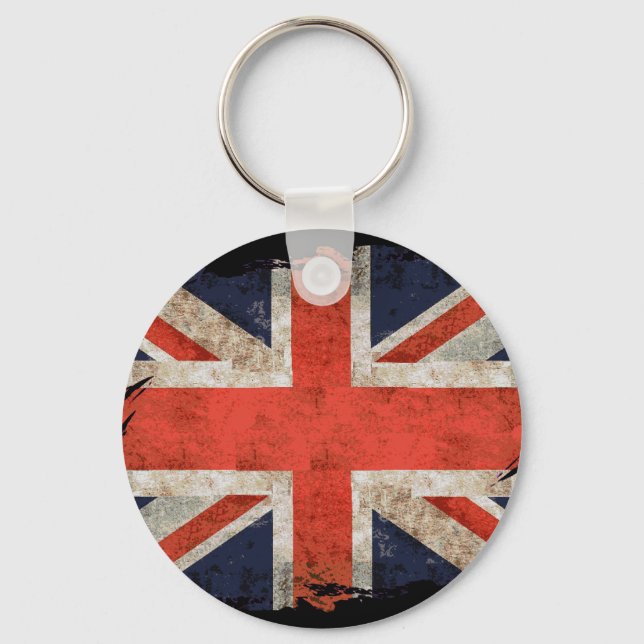 Porte-clés Union Jack déchiquetée âgée (Recto)
