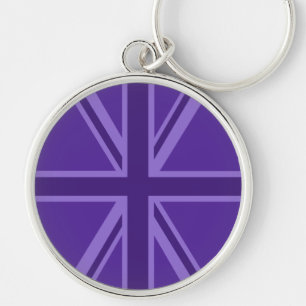 Porte-clés Union Jack violette vibrante