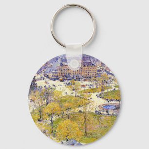 Porte-clés Union Square au printemps par Frederick Childe Has