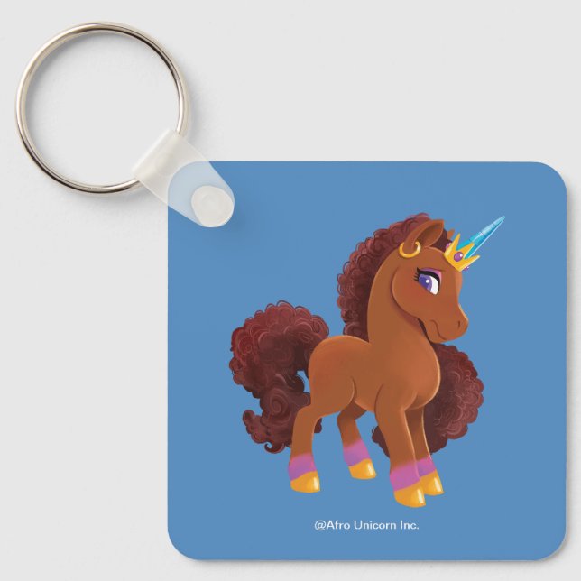 Porte-clés Unique la licorne debout Fière (Recto)