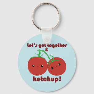 Porte-clés Unissons-nous et Ketchup ! Tomates de Kawaii