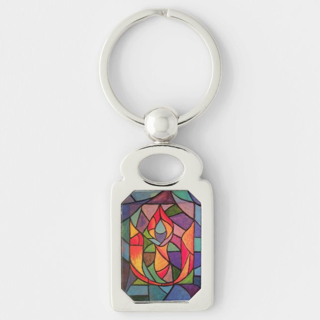 Porte-clés Unitarien flamboyant de porte - clé d'illustration (Devant)