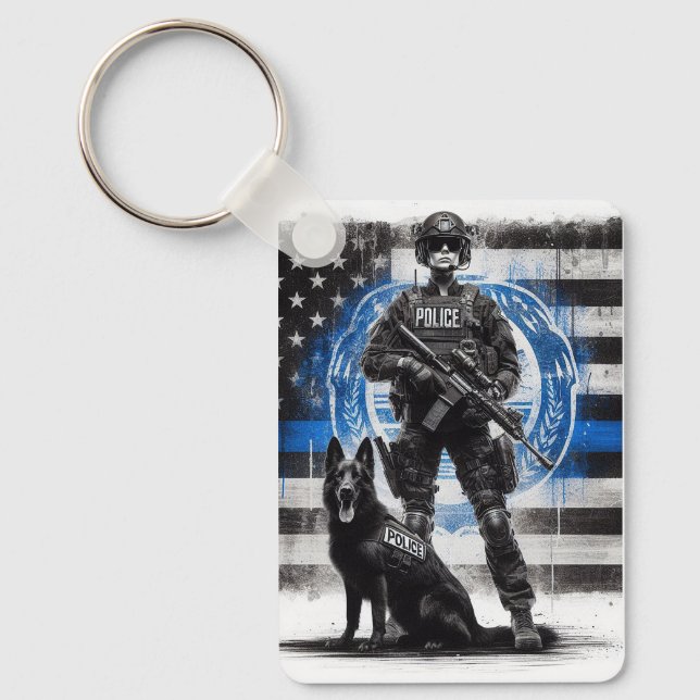 Porte-clés Unité de police K9 (Recto)