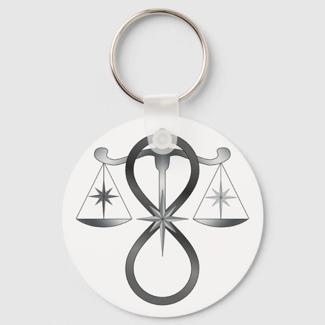 Porte-clés Unité religieuse Symbole de Dieu Pagan Monochrome (Recto)