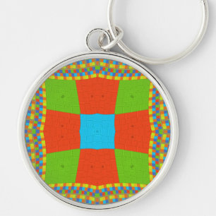 Porte-clés "Urban Quilt" Art de motif géométrique européen