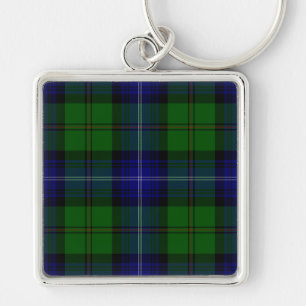 Porte-clés Urquhart tartan bleu vert plaid