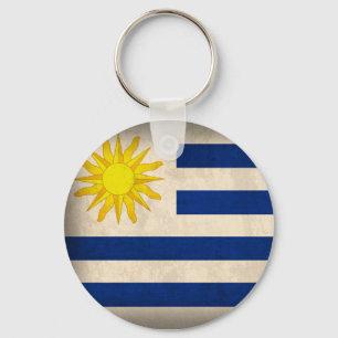 Porte-clés Uruguay Drapeau Porte - clé en détresse