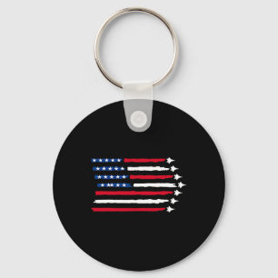 Porte-clés US American Flag Fighter Jets Patriotique Usa 4e d