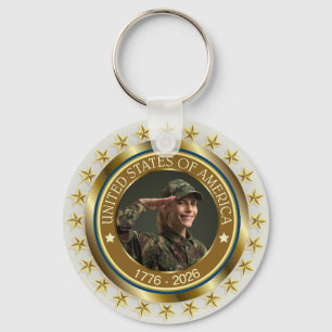 Porte-clés USA 250e anniversaire I Patriotique 1776-2026