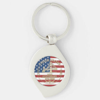 Porte-clés USA 250th Anniversary Golden Gate Patriotic Flag 